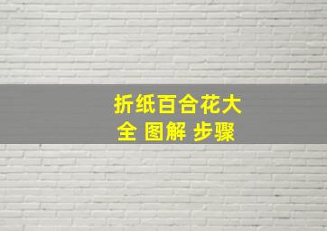 折纸百合花大全 图解 步骤